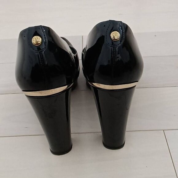 Stuart Weitzman Women's Platform Peep Toe Block Heels Black Size 6.5 M - Picture 5 of 7